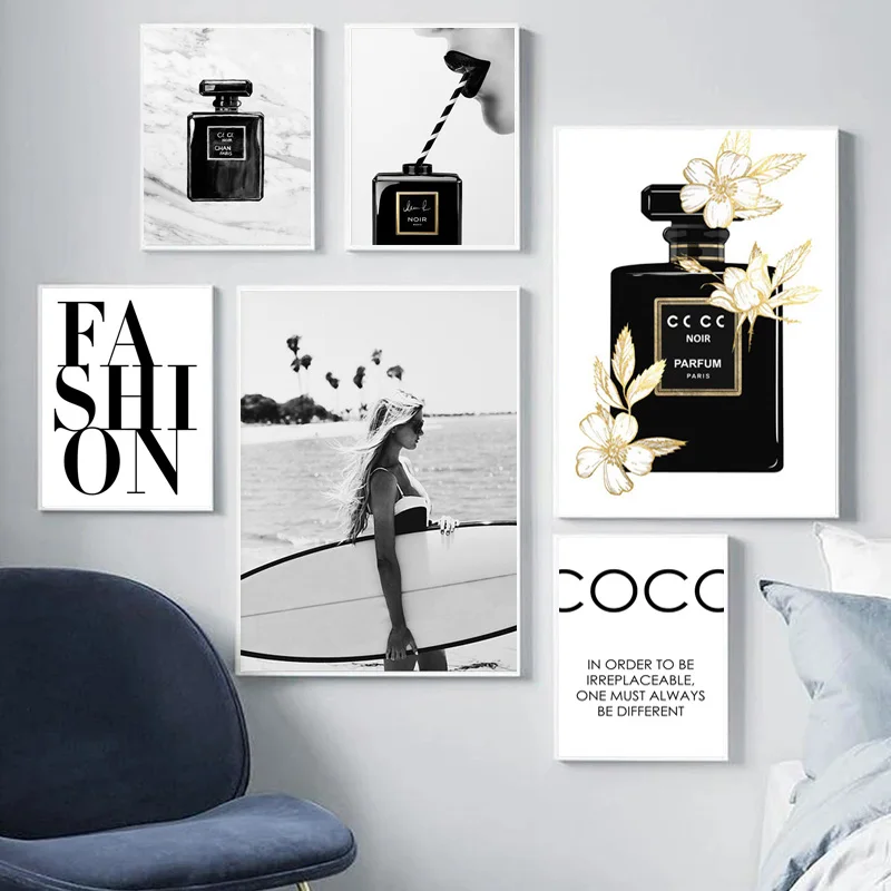 Perfume Quotes - 1pc frameless Fashion Quotes Poster Print