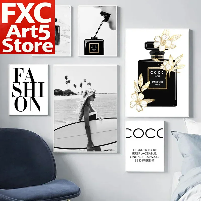 Perfume Quotes - 1PC Frameless Fashion Quotes Poster Print