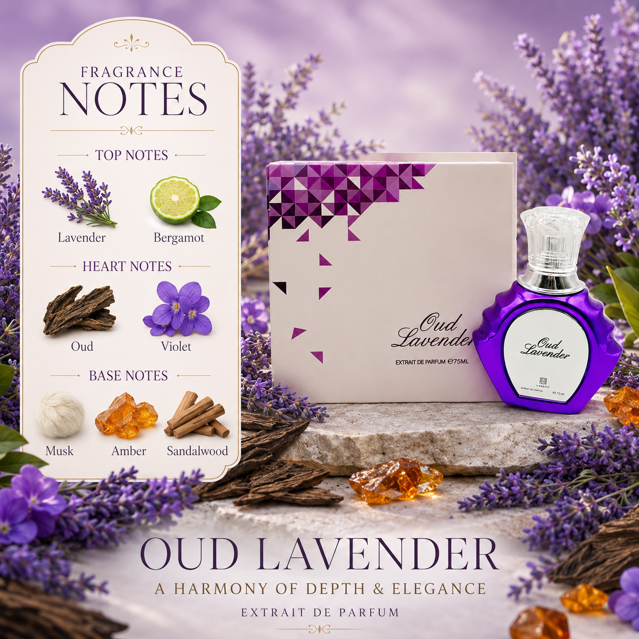 Lux Oud Lavender Extrait De Pa - Perfume Fragrance For Women 리뷰 및 가격