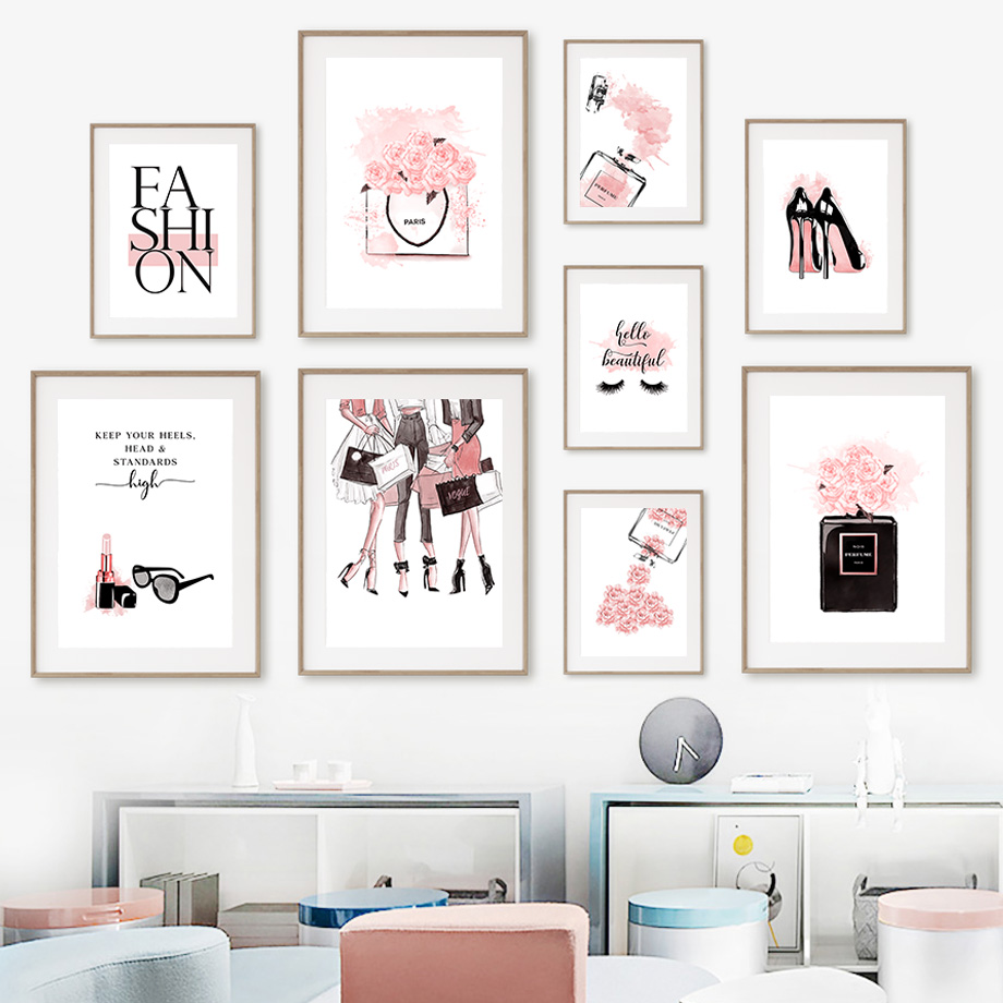 Fashion Wall Art Prints Pink G - Perfume Quotes 리뷰 및 가격