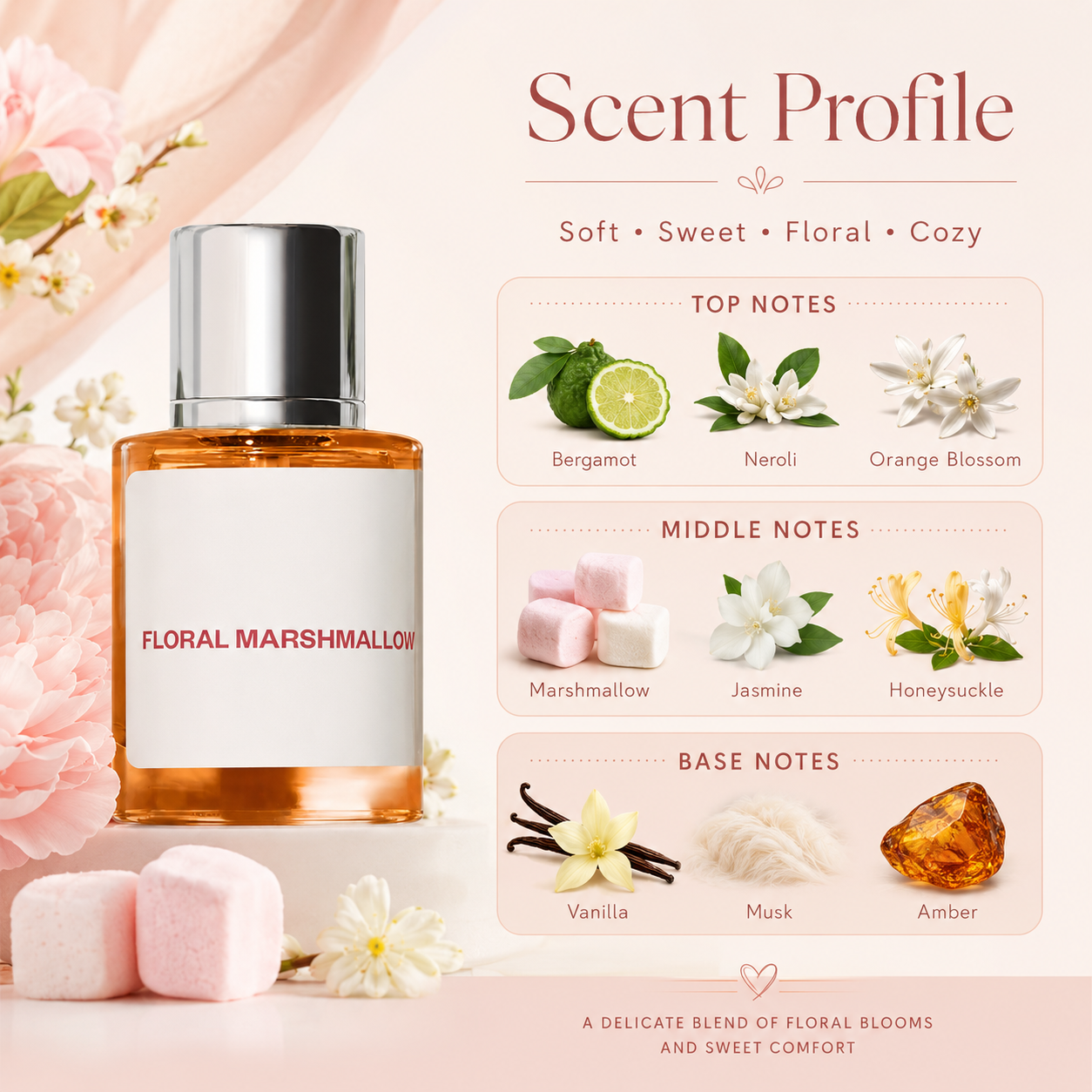 Floral Marshmallow Eau De Parf - Perfume Fragrance For Women 리뷰 및 가격
