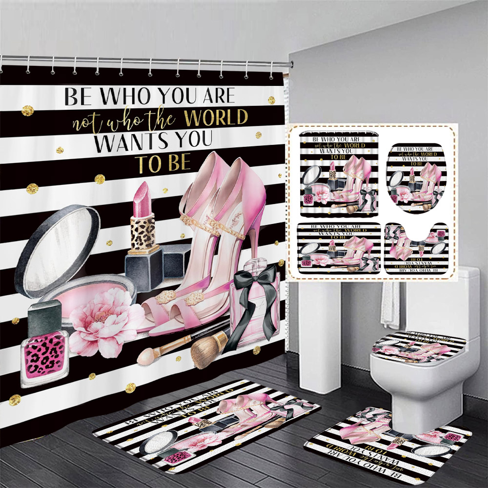 Pink Floral Perfume Shower Cur - Perfume Quotes 리뷰 및 가격