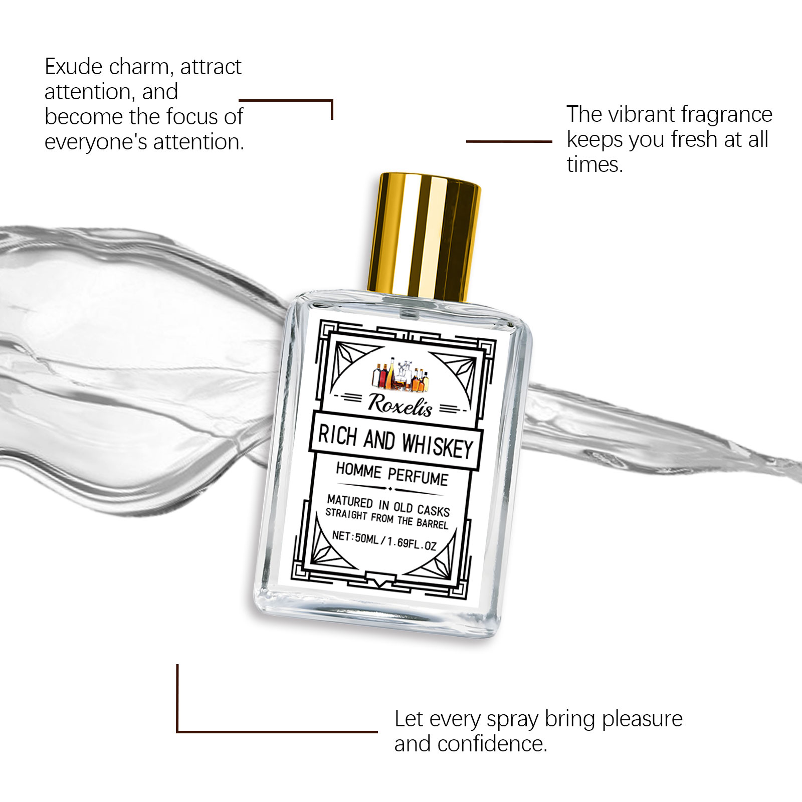 Roxelis 50ml Charm Whisky Men' - Perfume Fresh Fragrance 리뷰 및 가격
